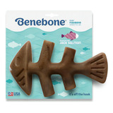 Brinquedo Cães Roer Morder Benebone Fishbone Extra Grande Cor Marrom