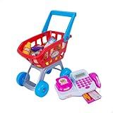 Brinquedo Caixa Registradora Com Carrinho De Compras Infantil E Acessórios