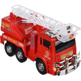 Brinquedo Caminhão Bombeiro Bate Volta A Pilha Com Som Luz Cor Vermelho Personagem Vermelho