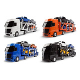 Brinquedo Caminhão Cegonheira Rampa 4 Carrinhos Pick up