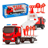 Brinquedo Caminhão Iveco Tector Guincho Plataforma