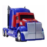 Brinquedo Caminhão Transformers Prime Vira Robô Bate E Volta