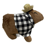 Brinquedo Capivara De Pelúcia Zé Caipira Xadrez