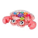 Brinquedo Caranguejo Musical Engrenagem Transparente Educacional Rastejando Brinquedos Brinquedo Engatinhar Eletrônico Aprendizado Com Música E Efeitos LED Para Kagrote