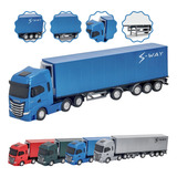 Brinquedo Carreta Caminhão Baú Refrigerado Iveco S way Usual