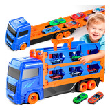 Brinquedo Carreta Cegonheira Vira Pista Presente Meninos