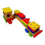 Brinquedo Carreta Educativa Encaixe Geométrico Infantil