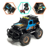 Brinquedo Carrinho Controle Remoto Caminhão Jeep Cores Cor Preto Personagem Liso