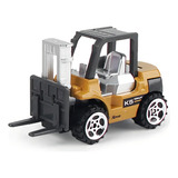 Brinquedo Carrinho Metal Plástico Construção Engenharia Cor Amarelo Personagem Empilhadeira