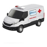 Brinquedo Carro Iveco Daily Ambulancia Branco
