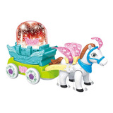 Brinquedo Carruagem Neve Princesa Bate E Volta Musical
