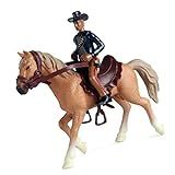 Brinquedo Cavalo Cowboy Brinquedo Cavalo Detalhes Realistas Articulações Móveis Plástico Alta Simulação Para Escola  Cavalo Amarelo 