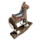 Brinquedo Cavalo De Madeira Grande Rev pelucia Gangorra