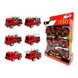 Brinquedo Coleção Carrinhos Construção Kit Com 6 Pçs Truck