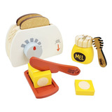 Brinquedo Coleção Cozinha Kit Torradeira Em Madeira Newart 8