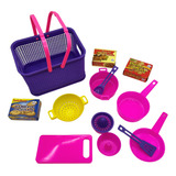 Brinquedo Cozinha Infantil Cesta Completa Com Panelinhas