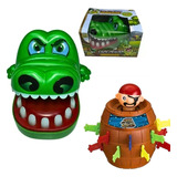 Brinquedo Crocodilo Morde Dedo Jacaré Dentista Pula Pirata