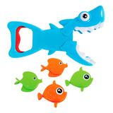 Brinquedo De Banho Tubarão Pega Peixinhos Piscina Banheira