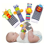 Brinquedo De Bebe Recém Nascido Meias E Pulseiras Chocalho