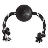 Brinquedo De Bola Para Cães Kong Extreme Ball Bola Com Corda Preto