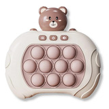 Brinquedo De Console Electronic Poppin Pop It Cor Marrom Ursinho Ursinho Quick Push