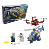 Brinquedo De Montar Em Blocos Kit 4x1 Missão Sky Hunt 433pçs