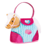 Brinquedo De Pelúcia Pucci Pups Beige Horse Com Listras Azui