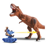 Brinquedo Dinossauro T rex Vs Humanos C  Tanque Lança Míssil
