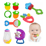 Brinquedo Educacional Infantil Bebê Kit Chocalho Mordedor