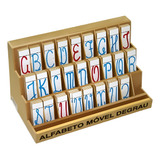 Brinquedo Educativo Alfabeto Móvel Degrau De Mdf 130 Peças