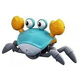 Brinquedo Educativo Caranguejo Fujao Anda Com Sensor De Obstaculos Tem Musica Movido A Pilhas AA Infantil Estimula Coordenação Motora Ideal Para O Desenvolvimento Do Bebê Cores Sortidas