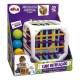 Brinquedo Educativo Cubo Entrelaçado Bolinhas Chocalho Elka