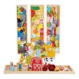 Brinquedo Educativo Madeira Pedagógico De Montar E Empilhar
