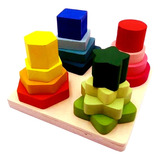 Brinquedo Educativo Pirâmides Encaixar Formas Geométricas