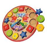 Brinquedo Educativo Relógio Pedagógico Infantil Mdf