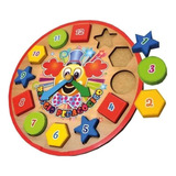 Brinquedo Educativo Relógio Pedagógico Infantil Mdf 3 Anos