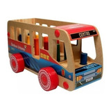 Brinquedo Em Madeira Criança Ônibus Urbano