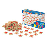 Brinquedo Escolar Jogo Letras Em Madeira 80 Peças 701 Junges
