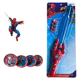 Brinquedo Espada Lança Discos Homen Aranha Com Luzes E Som