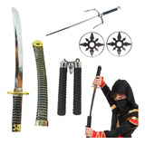 Brinquedo Espada Ninja Samurai Com 5