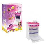 Brinquedo Fogão Casinha Flor Rosa Acompanham 16 Acessórios