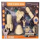 Brinquedo Foguete Nave Missão Espacial Astronauta 7 Peças Space Explore