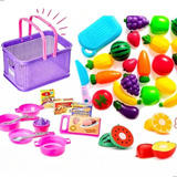Brinquedo Frutas Legumes Crec Cortar 26 Pcs Comidinhas Velcr