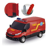 Brinquedo Furgão Van Resgate Bombeiro Ambulância Iveco Daily