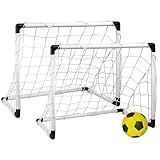 Brinquedo Futebol Kit 2 Mini Traves Golzinho Infantil Gol Com Bola E Bomba Jogo Chute A Gol