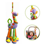 Brinquedo Girafa De Pelúcia Mordedor Chocalho Móbile P Bebê