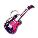 Brinquedo Guitarra Eletrônica Com Microfone Infantil Rosa