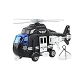 Brinquedo Helicóptero Resgate Polícia Ou Bombeiro C Luz E Som Polícia 