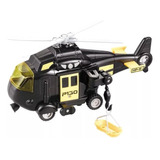 Brinquedo Helicóptero Resgate Polícia Ou Bombeiro C Luz Som