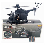 Brinquedo Helicoptero Soldado Ação Luz Som 4 Pilhas Gratis 
